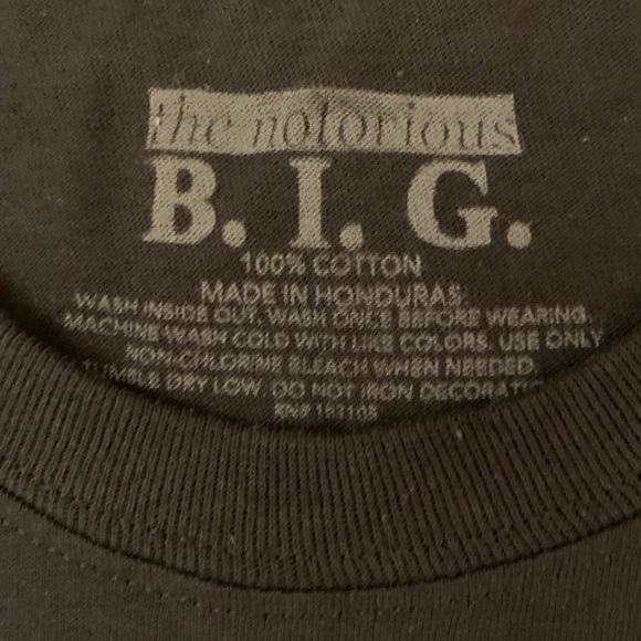 NWT THE NOTORIOUS BIG “Big Biggie” brand name T - Picture 3 of 3